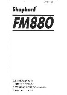 Shepherd FM 880 manual. Camera Instructions.